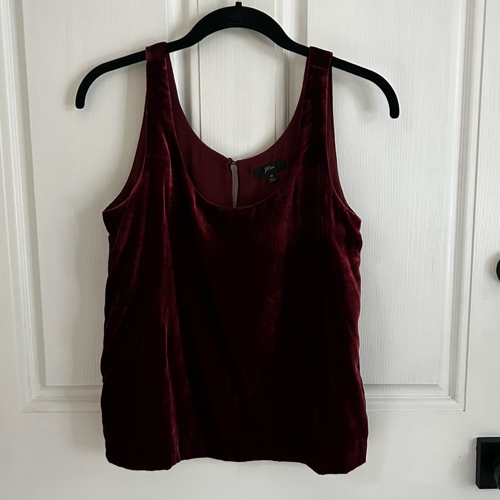 J. Crew Velvet Blouse, size 0